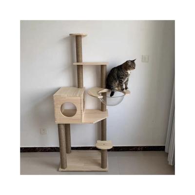 China Fashion Sustainable Design High Quality Pet Climbing Frame Multifunctional Pet Play Floor Cat Climbing Frame for sale