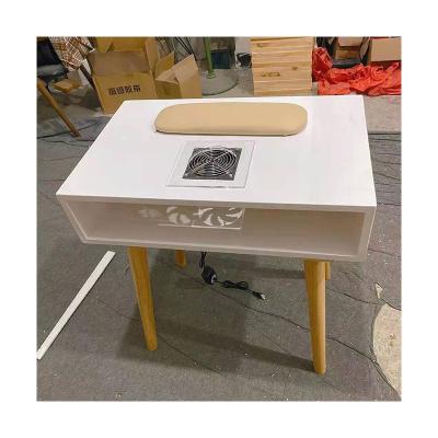 China Modern solid wood manicure table set economical simple single and double modern white manicure table for sale