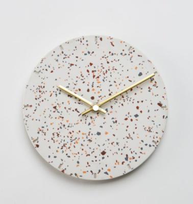 China Sustainable Terrazzo Clock For Warm Home Decoration for sale