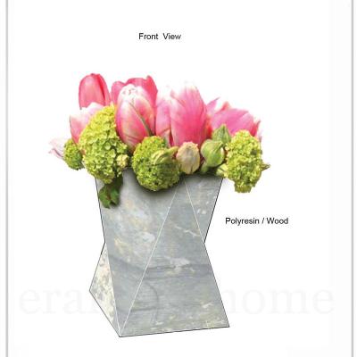 China Polyresin Erainlife porcelain plant resin vase, flower vases, home decorative vase for sale