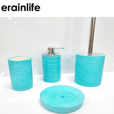 China Sustainable Hot Selling Polyresin Bathroom Accessories Set For Home And Hotel for sale