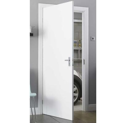 China Modern MDF Door With Chipboard Inside Kangton Paint White Exterior Finish Swing Open Interior Door for sale