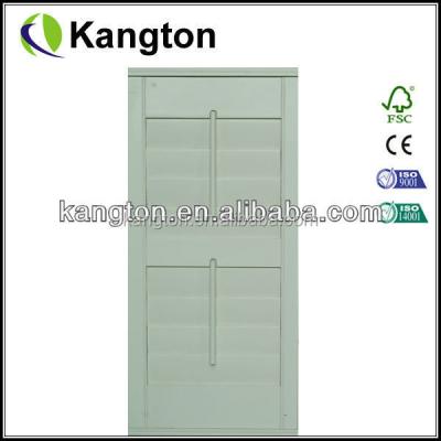 China Wooden FSC Certificated Interior Wooden Shutter Door , White Primer Pine Canopy Shutter Door for sale