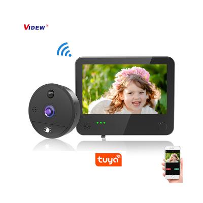 China Video VIDEW 1080P WiFi Video Doorbell Peephole Camera Door Bell Viewer Wide Angle Motion Detection Tuya APP Remote Control For Home for sale