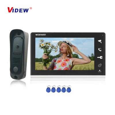 China VIDEW 4 Home Security System Wired RFID Visual Intercom Open Camera Doorbell with 7 inch Screen Night Vision Home Door Bell for Villa for sale