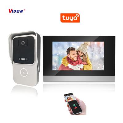 China VIDEW Home Security System Doorbell Camera With 7 Inch Monitor Video Intercom 2 Wires Door Smart Phone Tuya App Night Vision For Villa for sale