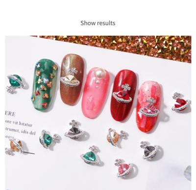 China Trendy Kawaii Candy Decoration Planet Shape Glass Nail Art Charms Crystal Nail Diamond Rhinestones For Diy Accessories for sale