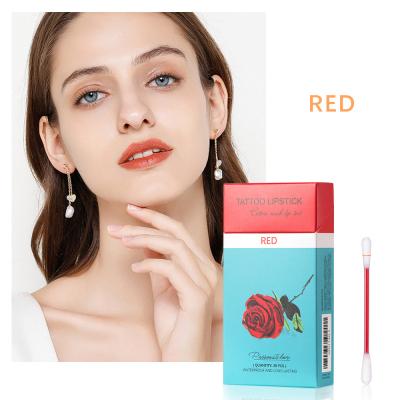 China High Quality Waterproof Lip Gloss Waterproof Makeup Cosmetics Cotton Lip Swab Private Label Women Lip Swab Lipsticks for sale