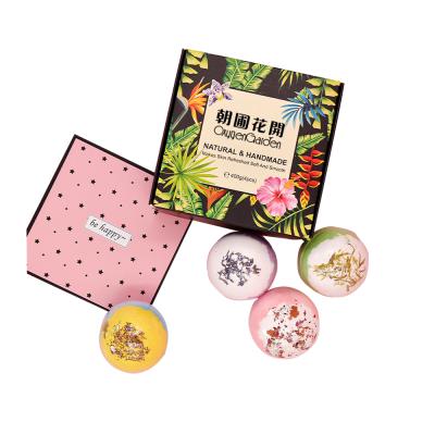 China Skin Cleanser Good Quality Customizable Skin Cleansing Flower Explosion Natural Mineral Herbal Dry Bath Salt Ball for sale