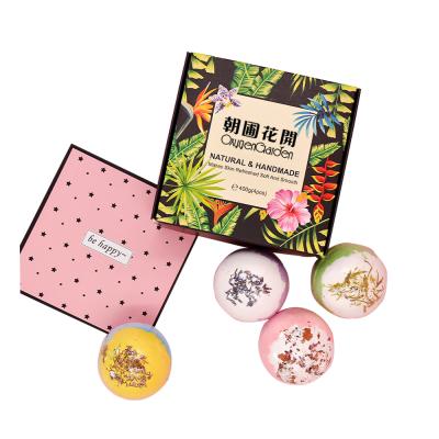 China Skin Clean Very Nice Customizable Natural Mineral Herbal Skin Cleansing Flower Blast Bath Bomb Dry Ball for sale