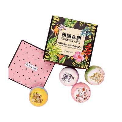 China Hot Sales Customizable Skin Cleanser Flower Explosion Ball Natural Mineral Herbal Dry Bath Cleanser for sale