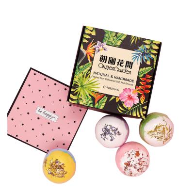 China Peel Customizable Quality Assurance Cleansing Skin Cleanser Natural Mineral Herbal Flower Blast Bath Ball Dry Bomb for sale