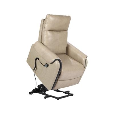 China Extendable Contemporary Universal Classic Salon Power Lift Genuine Leather Recliner With Massage Function for sale