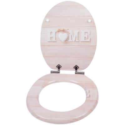 China Home Slow-end Toilet Seat Shell Toilet Seat With Soft End Kiss Fish Wood Toilet Lid for sale