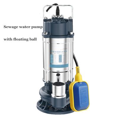 China High Efficiency 220v 0.75hp 0.55kw Submersible Stainless Steel Electric Motor Water Pumps Sewage Pump for sale