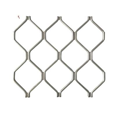 China Beautiful Amplimesh Diamond Shape Aluminum Security Safety Grid Metal Window Grill Industrial Aluminum Mesh Expanded Mesh 63*63 for sale