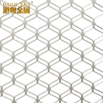 China Modern Expanded Aluminum Metal Mesh Window Design Amplimesh Diamond Mesh Grille for sale