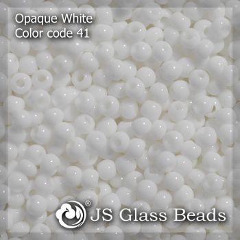 China High Quality Fashion JS Seed Glass Beads - 41# 13/0 White Opague Rocailles Beads for Garment and Jewelry for sale