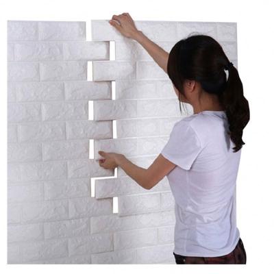 China New modern style 3D foam wall tile decor design 3D brick pe foam wallpaper/wall panel for sale