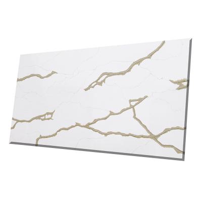 China French Quartz Manufacturing Artificial White Calacatta Quartz Slab Countertops Raw Price for sale