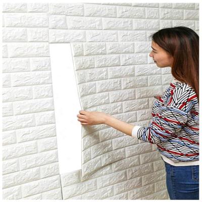 China Modern Removable Cling Decowall Fake Wall Stickers 3D Foam Brick Wall for sale