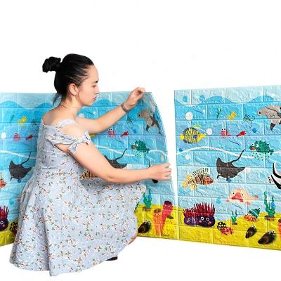 China Modern Self Adhesive 3D Wall Tiles , Newly Designed 3 D Wall Paper Wallpaper For Wall for sale