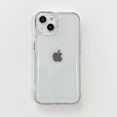 China Shockproof Acrylic 2-in-1 shockproof sleeve for phone 14 transparent metal key space for sale