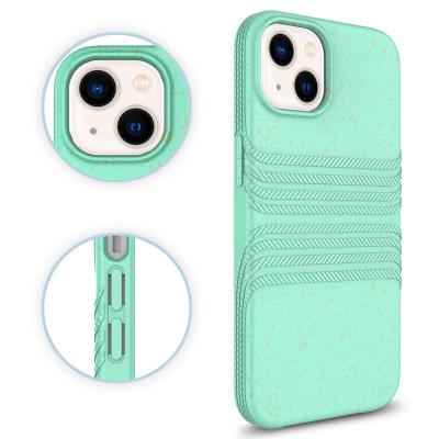 China Shockproof 2022 New Wheat Stalk Mobile Cover For Cases Biodegradable Phone Case For Iphone 14 Series Mobile phone Cases for sale