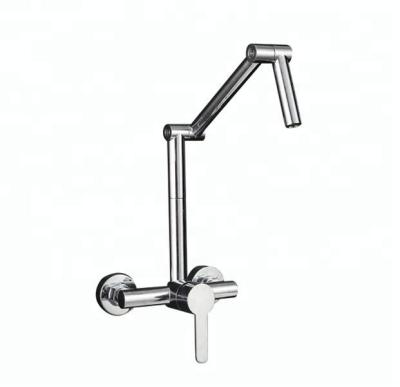 China Electric Faucets Used Brass Wall Mounted Kitchen Folding Flexible Kitchen Taps Faucet Mixer Tap for sale