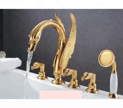 China Swan Gold Contemporary Bathtub Faucet for sale