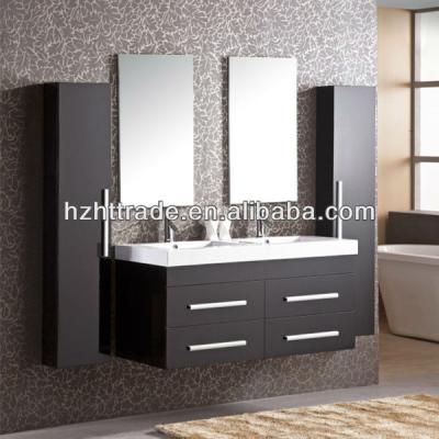 China CLASSIC Wall Hung Modern Bathroom Cabinet Double Sink Double Side Cabinet for sale