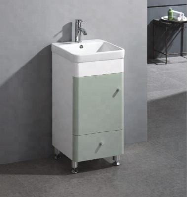 China Modern Simple Freestanding Small European Style Bathroom Vanity Plastic Cabinet for sale