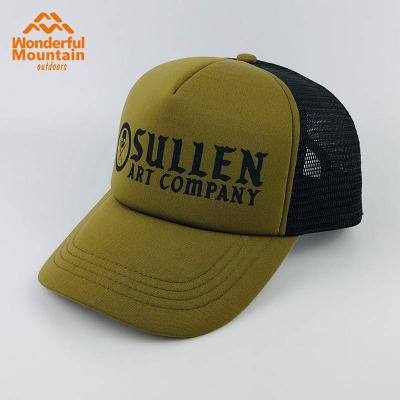 China JOINT Logo Embroidery Trucker Hat Mesh Hat High Profile Foam Front And Visor High Quality Custom Printing Hat for sale