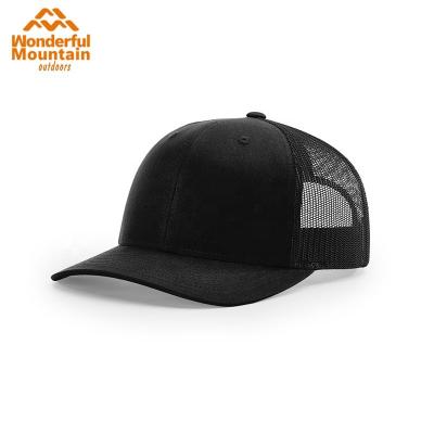 China Dongguan Factory Richardson 112 Style Trucker Hat Logo 6 Panel Mesh Custom Trucker Cap Low Profile Pre-Curved Baseball Hat for sale