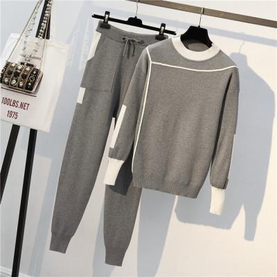 China Anti-wrinkle long two piece sweater sets women clothing knit casual women two piece sweater set for sale