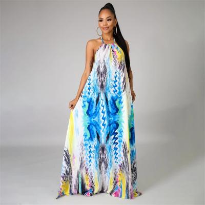 China Anti-Static Women Dress Casual Sexy Sling Backless Beach Dress for sale