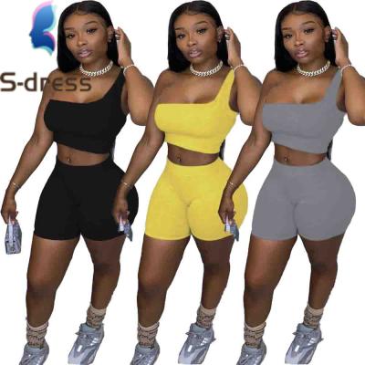 China Anti-pilling European and American women's color short pure temperament vest pants suit fashion women's clothing permutation two-piece set for sale