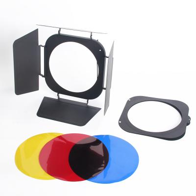 China Metal Photographic Equipment Barndoor Colored Light Filters Baffle Set Optional Shooting Props for sale