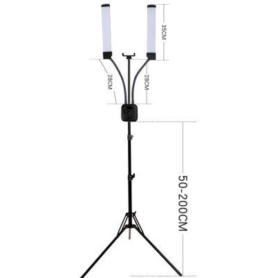 China Alloy +ABS 40W LED Light Dimmable 3000-6000K Makeup Beauty Light Studio Video Aluminum Photographic Light with Tripod for sale