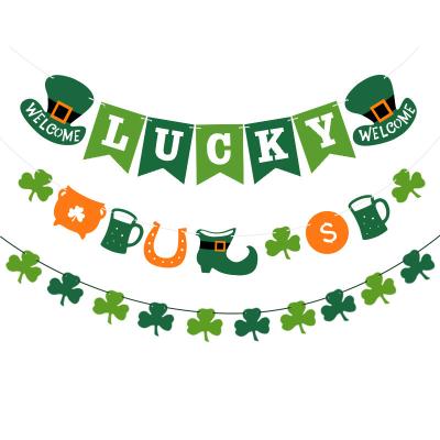 China St Patrick's Day Decorations Clover Garland St of Shamrock 3 Pack. Patrick's Day Banner Felt Clover Banner For St. Patrick's Day Decorations Party Supplies for sale