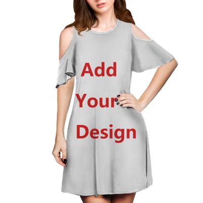 China Breathable Women Girls Party Evening Club Dress Ladies Customized Casual Outfits Plus Size Off The Shoulder Dress Customizable Designs Clothing for sale