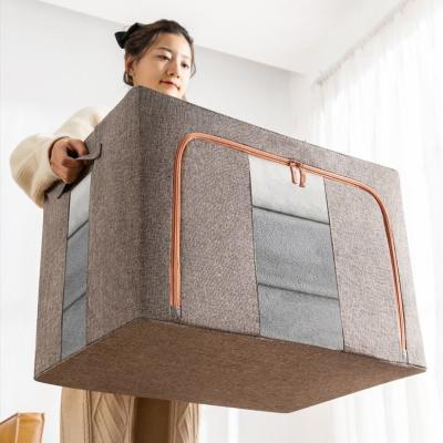 China Sustainable Professional Factory Fabric Storage Boxes Large Fabric Storage Box Foldable Fabric Storage Box for sale