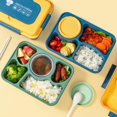 China Microwavable Factory Sale Grid Bento Box Bento Lunch Box Bento Box Printing for sale