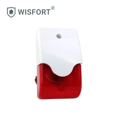 China ABS Flash Strobe Siren Red Light Sound Buzzer Plastic Wired Siren for sale