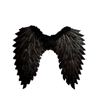 China 2019 New Popular Handmade Angel Wing Feather Black Big Feather for sale