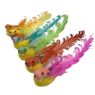 China Cute Artificial Robin Bird Christmas Tree Decoration Feather Feather Craft for sale