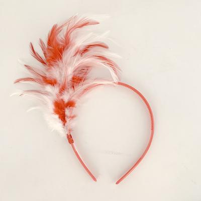 China Other Other Full New Main Winter Feather Girls Party Hair Accessories Headbands Cute Cool Colorful Headbands for sale