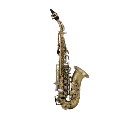 China Pearly Brush Key Buttons Curved Soprano Saxophone for sale