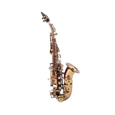 China Cognac Soprano Saxophone Curved OEM Brand Castle Taiwan for sale