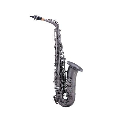 China Black Finishing Professional Taiwan Alto Black Saxophone for sale